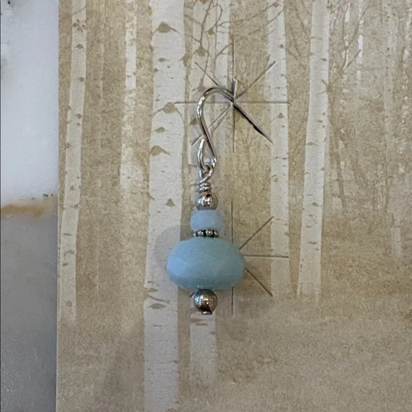 Sundance Catalog Faceted Amazonite and Sterling Silver Earrings—Beautiful!! New!